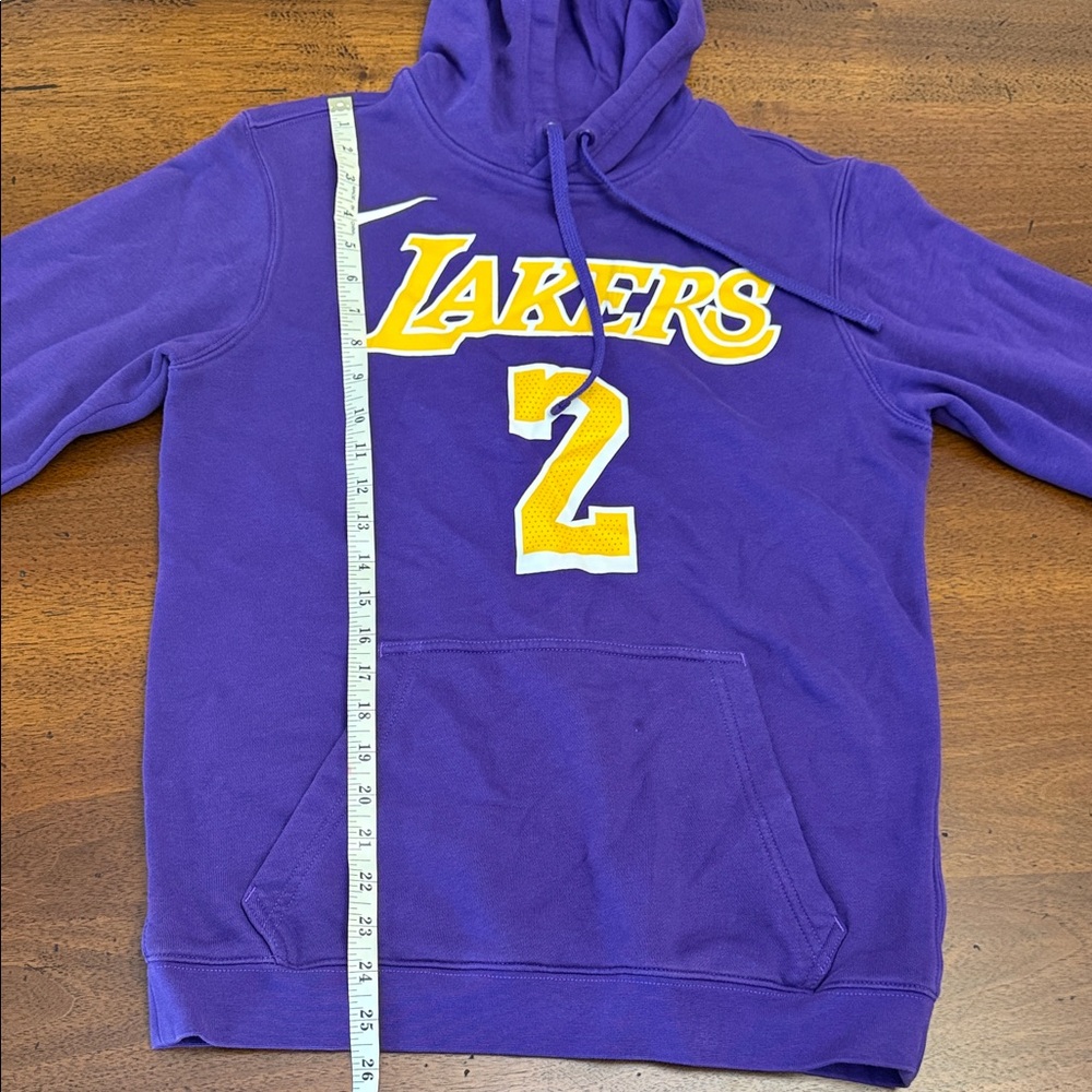 Purple Lakers Hoodie Nike #2 on Back BALL Sweater Hoodie Size Small NBA - Picture 8 of 16
